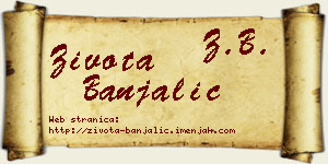 Života Banjalić vizit kartica